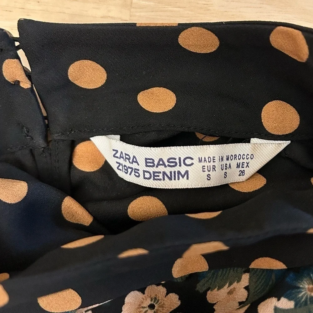 Zara Floral Polka Dot Blouse/Small - Picture 7 of 7